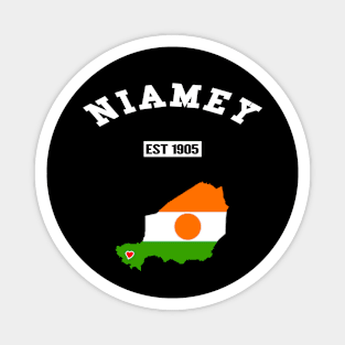 🌍 Niamey Niger Strong, Niger Flag Map, Est 1905, City Pride Magnet